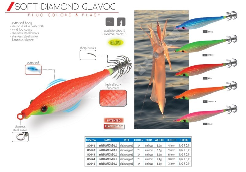 SOFT DIAMOND GLAVOC Pesca cefalópodos Dtd