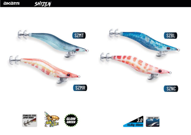 shizen colors SHIZEN Pesca cefalópodos AKAMI